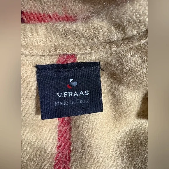 V. FRAAS Beige Plaid Cape Jacket - Picture 4 of 5